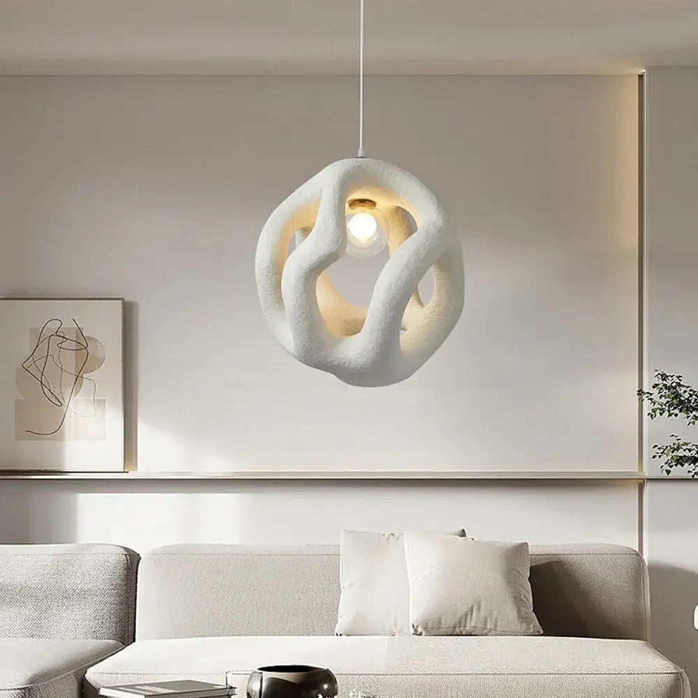 Spherical Wabi-Sabi Pendant Light – Modern Nordic Ceiling Light