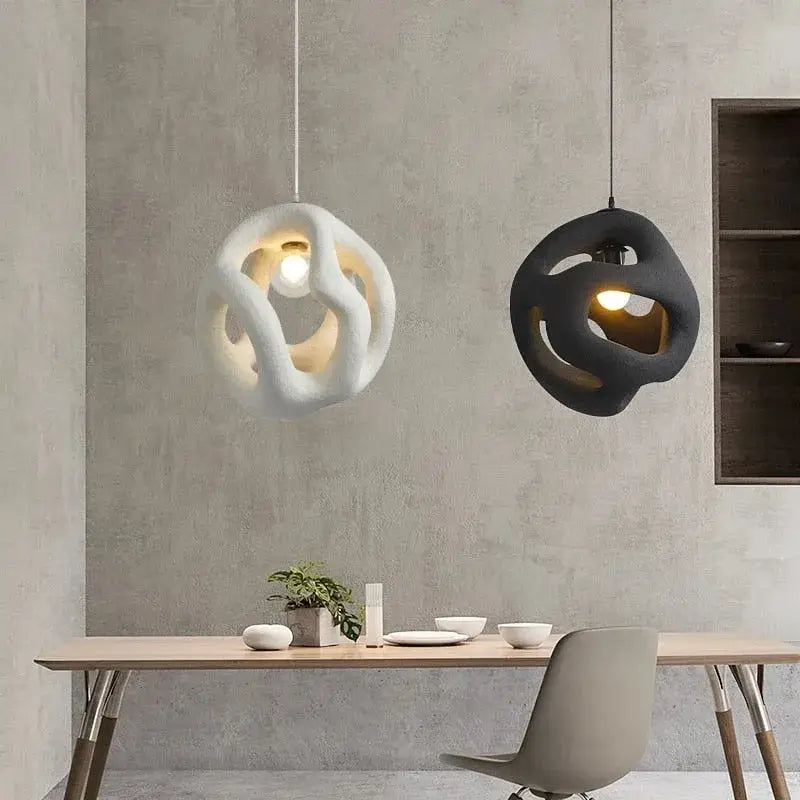 Spherical Wabi-Sabi Pendant Light – Modern Nordic Ceiling Light