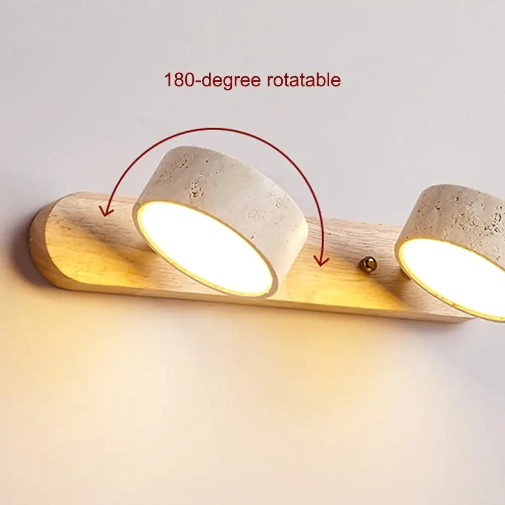 Travertine Duo Wall Light – Modern Natural Stone Up & Down Sconce