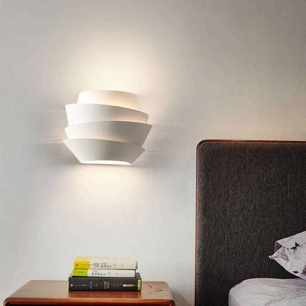 Nordic Minimalist Wall Lamp – Layered Pine-Cone Inspired Design