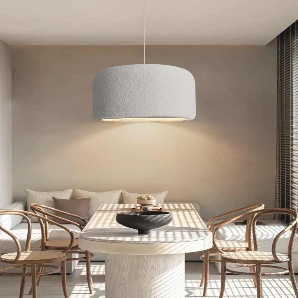Wabi-Sabi Pendant Light with Textured Shade – Modern Ceiling Light