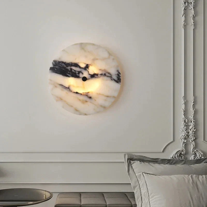 High-end Luxury Marble Led Wall Lamp For Living Room, Bedroom, Bedside, Clock Wall Lamp, Room Decoration Atmosphere Wall Lamp