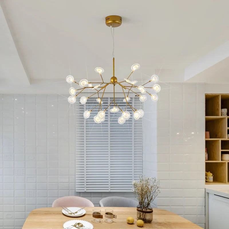 Modern Heracleum Glass Bubble Chandelier – Tree Branch LED Ceiling Light