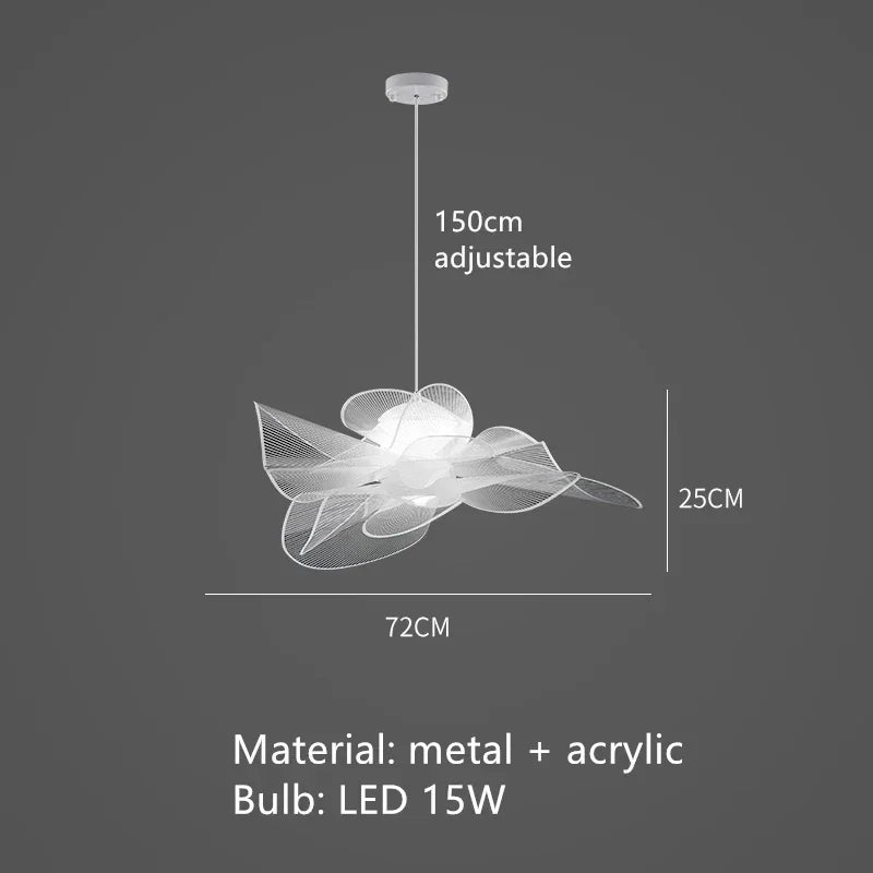 Creative Acrylic Flower designer Chandelier Living Room Restaurant Coffee Table Bar LED Pendant Lamps Indoor Lighting Decoration