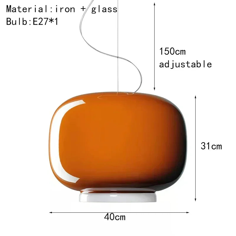 Italian Color Glass Pendant Light – Modern Designer LED Hanging Lamp