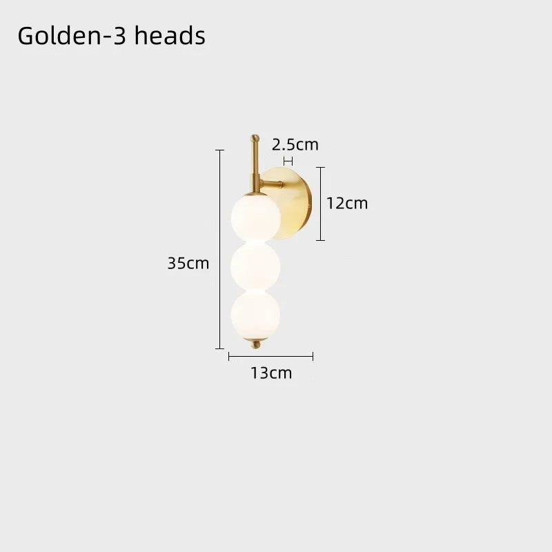 Nordic Modern Glass Bed Head Wall Lamp Minimalist Sconce for Bedroom Corridor Living Room Background Wall Decor