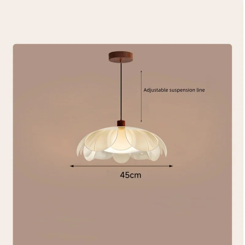 French Flower Acrylic LED Pendant Lamp – Modern Petal Ceiling Light