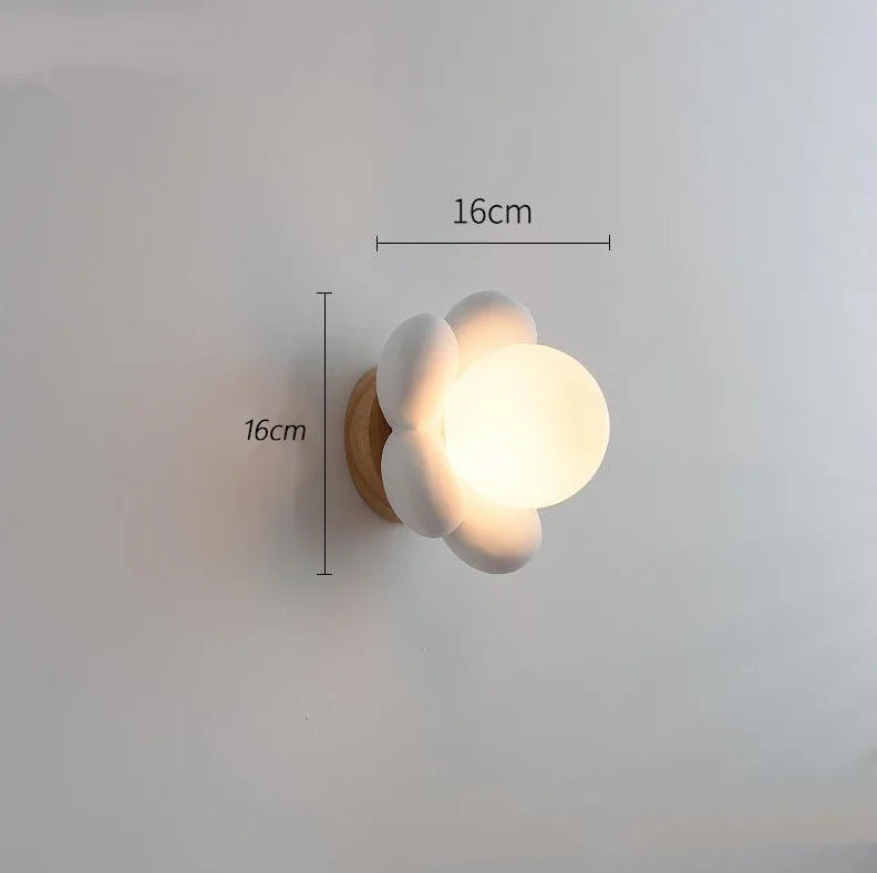 Children's Bedroom Wall Lamp Boys' Bedroom Bedside Sconces Nursery Amusement Park Flower Decorative LED Lighting Fixture