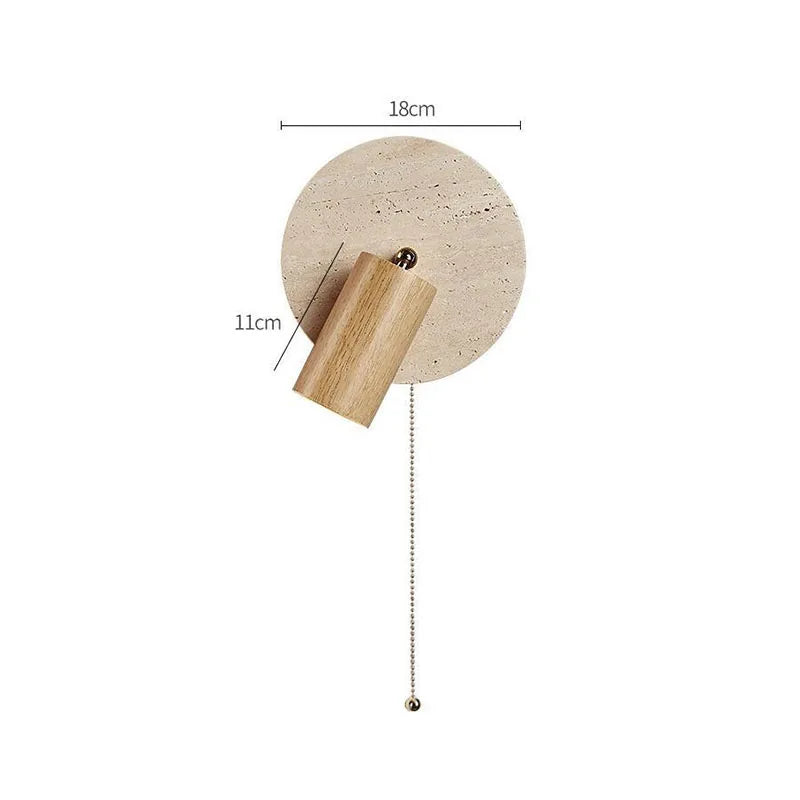 Huangdong stone bedroom wall lamp retro in the ancient style study wall can be rotated wall lamp surprise silent wind residentia