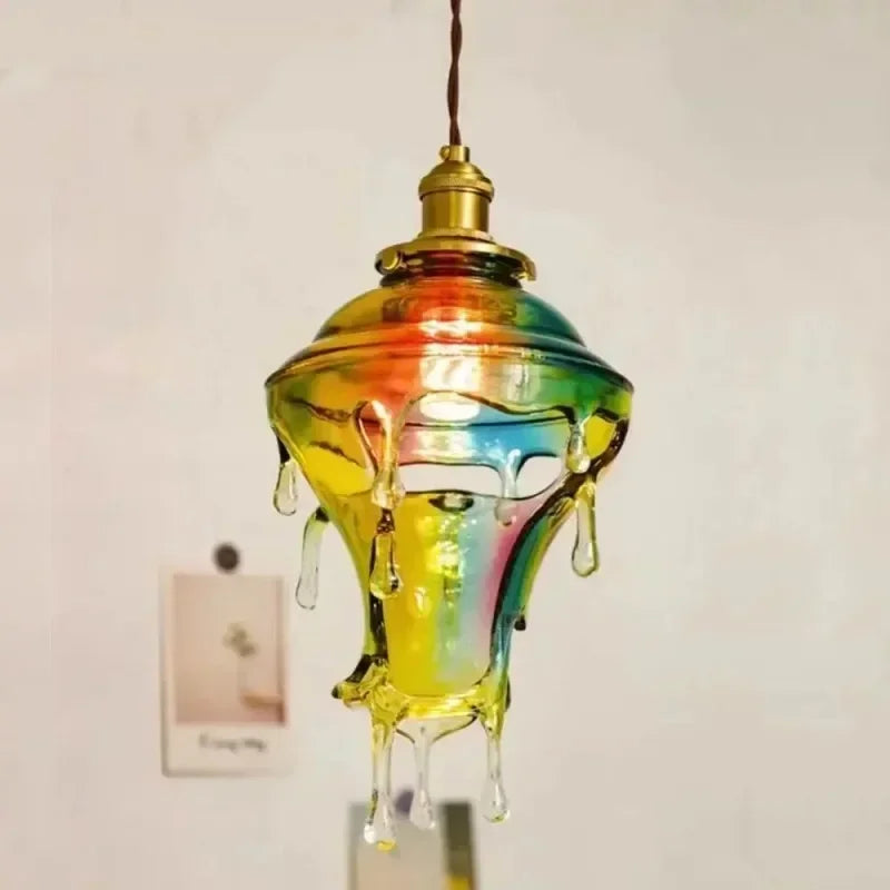 Modern Creative Melting Candle Droplets LED Pendant Lamp Living Room Restaurant Bar Bedroom Designer Chandelier Art Decor Light