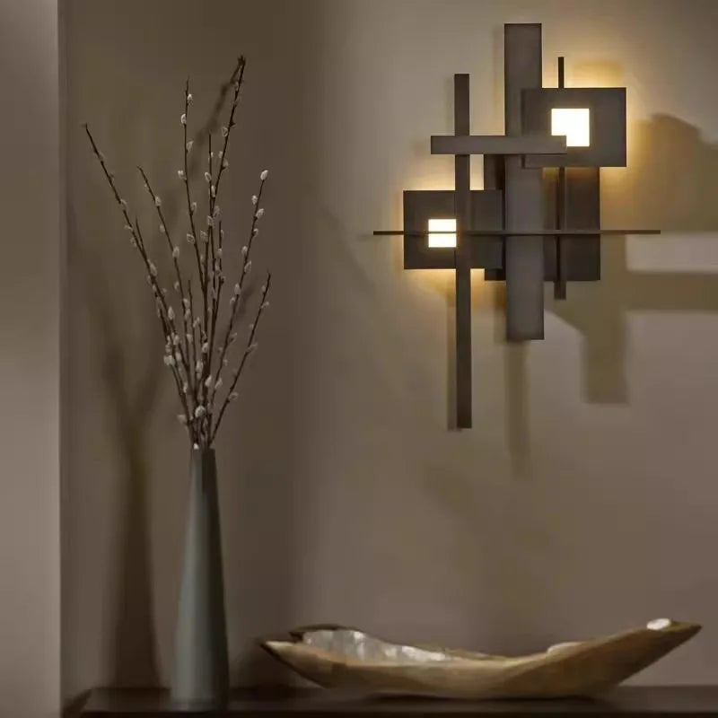 Modern Geometric Chandelier – Minimalist LED Pendant Light for Dining Room