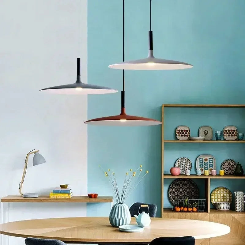 Modern UFO Pendant Light LED – Nordic Industrial Designer Lamp for Dining Room, Kitchen & Bar