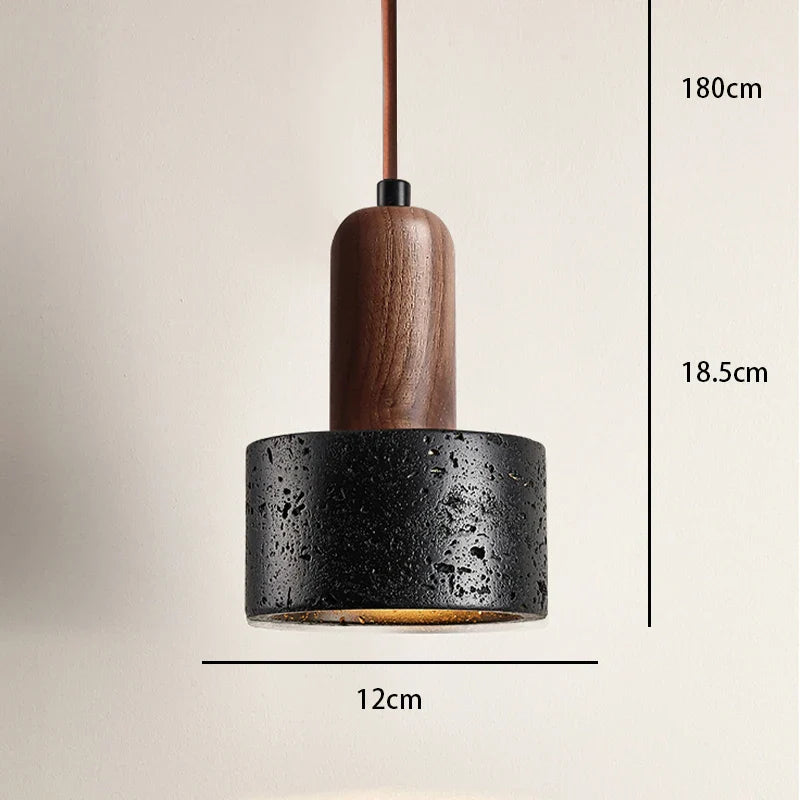 Black hole stone minimalist minimalist modern bedroom bedhead designer Nordic black restaurant bar personality chandelier