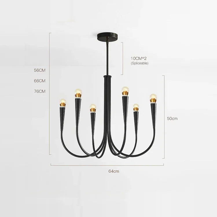 Modern French Classic Design Branch Chandeliers for Living Dining Room Bedroom Hanging Pendant Lamp Medieval Lighting Fixtures