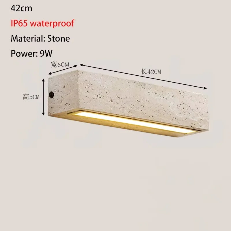 Modern Natural Stone Wall Light LED – Minimalist Wall Lamp for Bedroom & Living Room