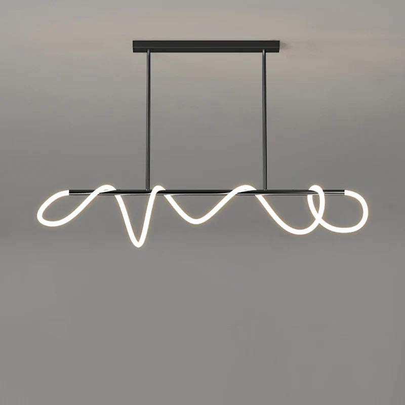 Modern Art Creative Ceiling Linear Long Strip LED Pendant Lamp,Lusters Bedroom Dining Room Indoor Home Decor Lighting Fixture