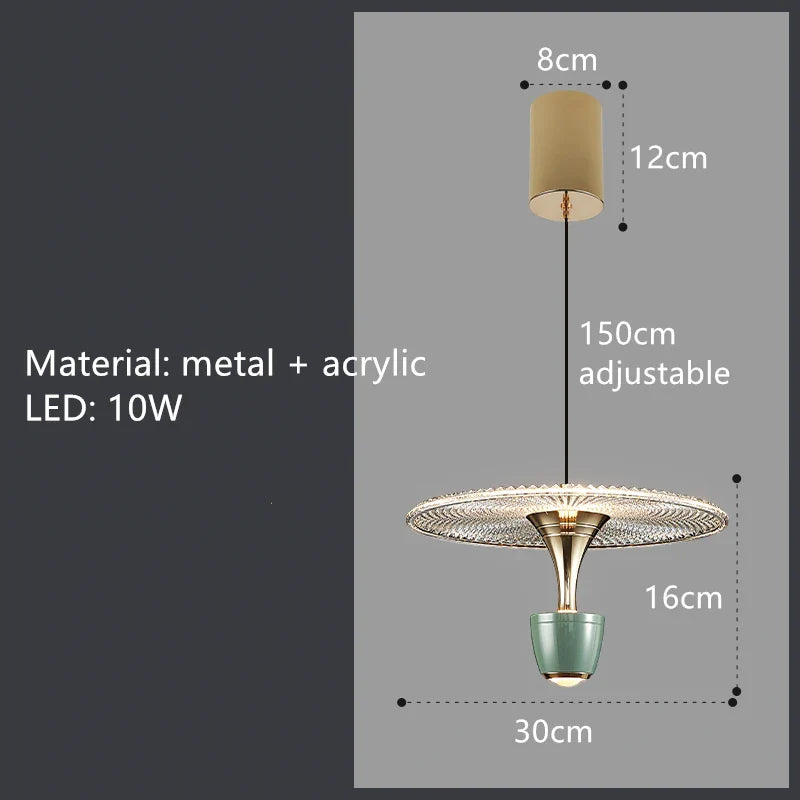 Luxury Crystal Disc Pendant Light – Modern Gold Ceiling Chandelier