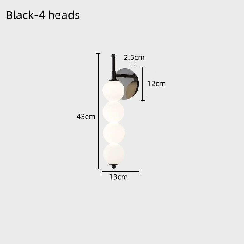 Nordic Modern Glass Bed Head Wall Lamp Minimalist Sconce for Bedroom Corridor Living Room Background Wall Decor