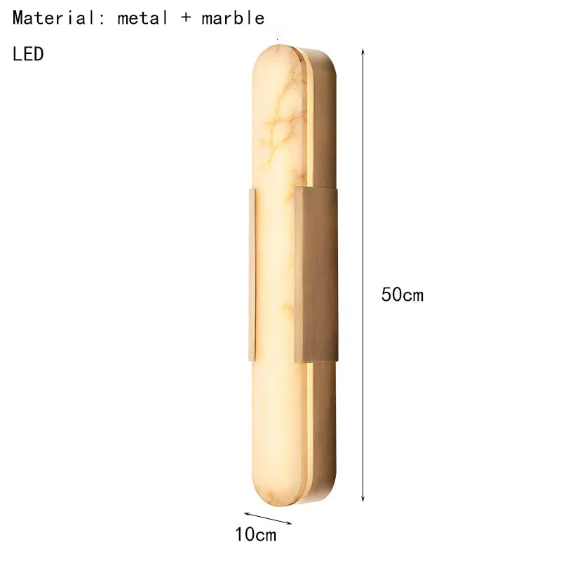 Marble LED Wall Light – Modern Vertical Ambient Sconce