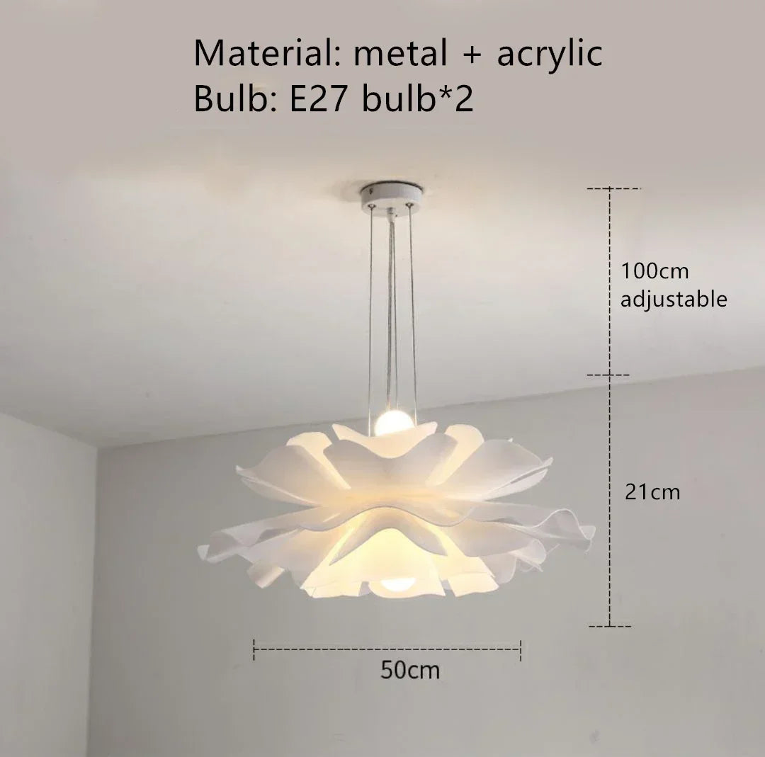 Creative Acrylic Flower designer Chandelier Living Room Restaurant Coffee Table Bar LED Pendant Lamps Indoor Lighting Decoration