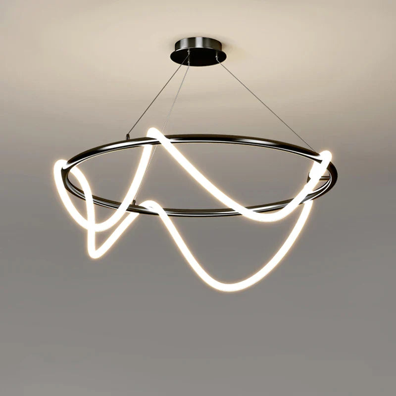Modern Art Creative Ceiling Linear Long Strip LED Pendant Lamp,Lusters Bedroom Dining Room Indoor Home Decor Lighting Fixture