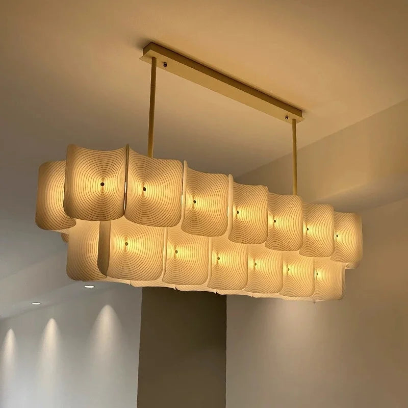 French Luxury New Acrylic LED Pendant Lamp Restaurant Living Room Bedroom Kitchen Hotel Designer Chandelier Home Decor Lighting
