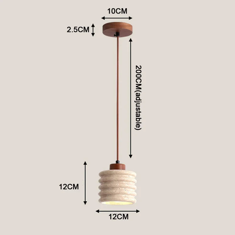 Modern designer wabi-Sabai bedroom bedside lighting bar B&B yellow cave stone chandelier bedside hanging wire lamp