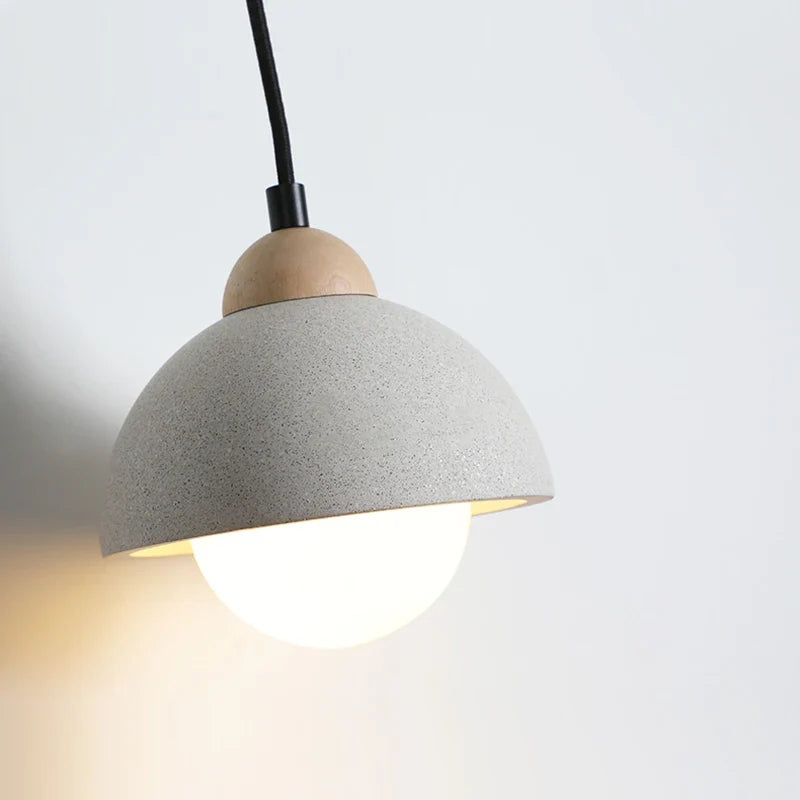 Wabi-sabi bedroom bedside chandelier Nordic simple modern entrance restaurant bar creative cement small ceiling light