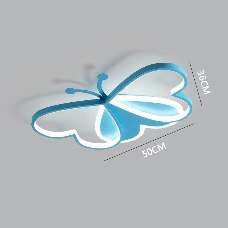 Modern Creative Butterfly Children's Room LED Ceiling Lamp Simple Bedroom Restaurant Chandelier Boys Girls House Decor Lighting