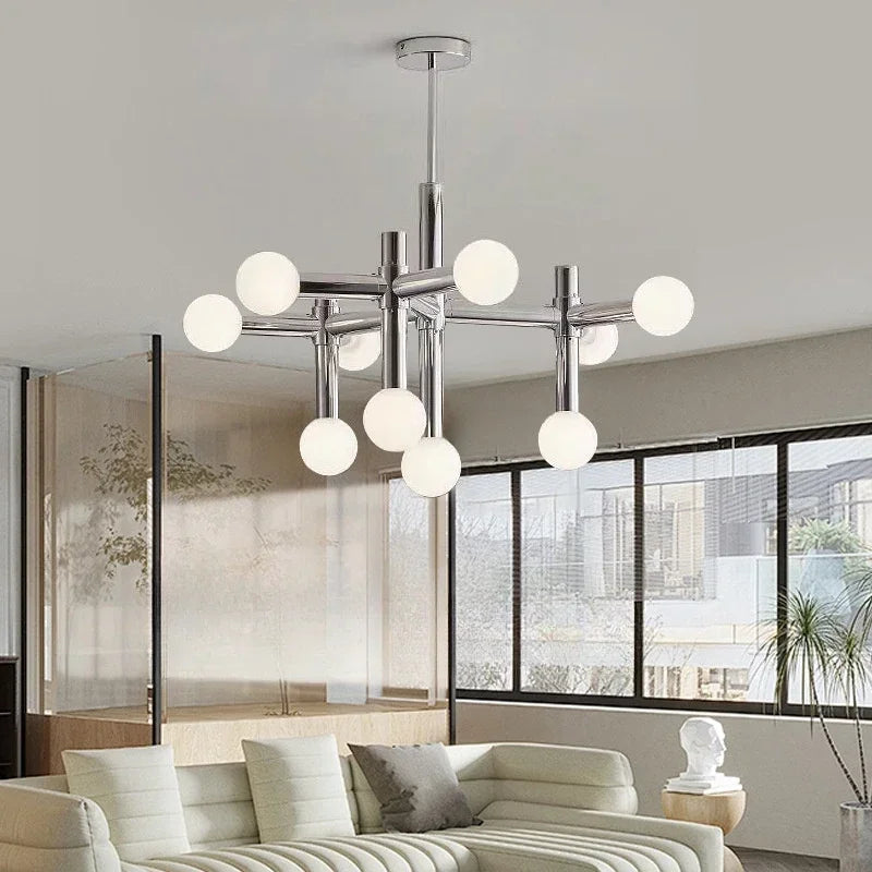 Italian Designer Stainless Steel Magic Bean LED Pendant Lamp Living Room Bedroom Restaurant Study Chandelier Art Decor Lighting