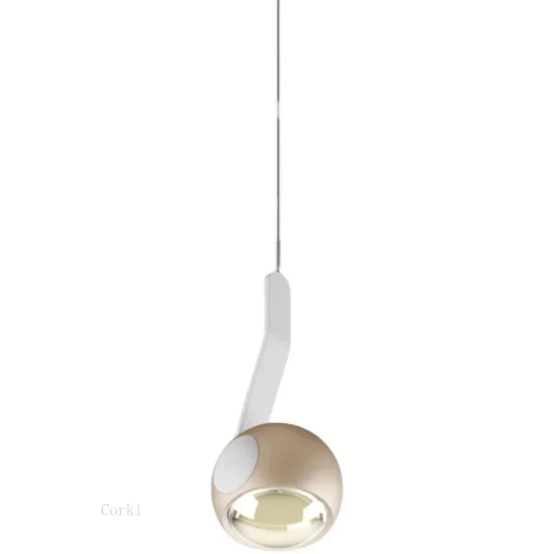 Modern Designer LED Pendant Lamp Living Room Bedroom Bedside Raised Lowered Rotating Round Adjustable Height Hanging Lighting