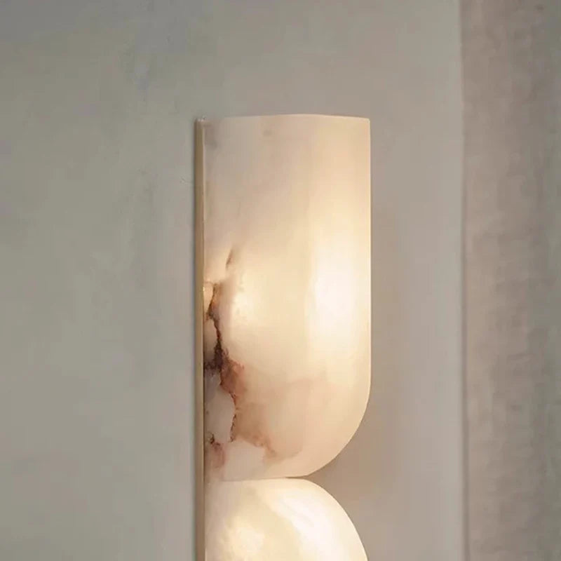 Art Deco Design Wall Lamp Natural Marble LED Living Room Bedroom Aisle Restaurant Lighting Fixtures
