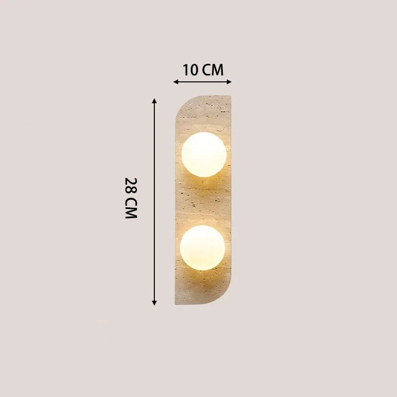 Retro yellow cave stone wall light wabi-Sabi Japanese style simple personality bedroom hallway background wall decorative lights