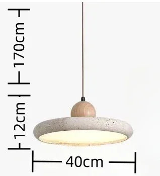 Wabi-Sabi Stone Pendant Light – Nordic Minimalist LED Hanging Lamp for Dining & Living Room