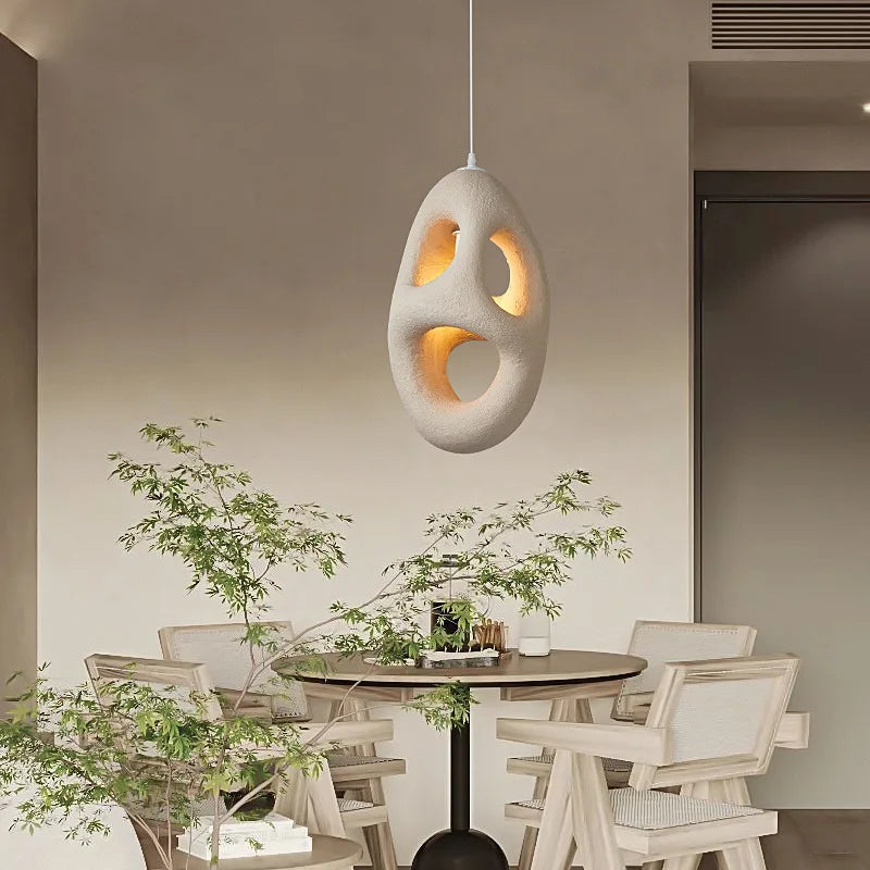 Wabi Sabi Porous Pendant Light – Contemporary Organic Hanging Lamp