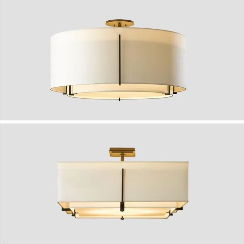 Wabi-Sabi Linen Pendant Light – Minimalist Farmhouse Fabric Chandelier