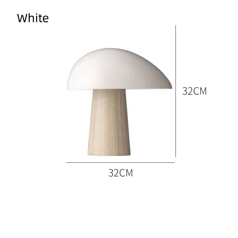 Danish Designer Resin Table Lamp for Bedroom Hotel Bedside Atmosphere LED Desk Modern Mushroom Shaped Lighting Indoor Decor