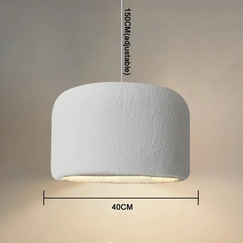 Wabi-Sabi Pendant Light with Textured Shade – Modern Ceiling Light