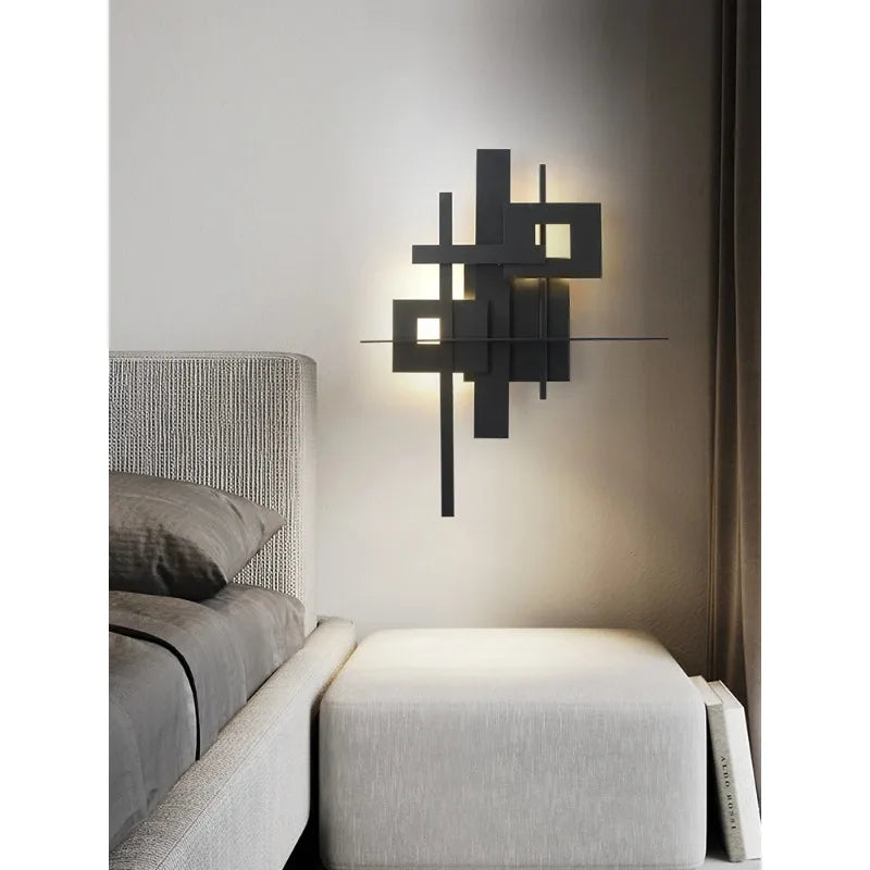 Modern Geometric Chandelier – Minimalist LED Pendant Light for Dining Room