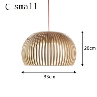 Hand-made Wooden Birdcage Pendant Lamp Netherlands Home Decoration E27 Suspension Light Indoor Led Lighting for Dining Room Bar