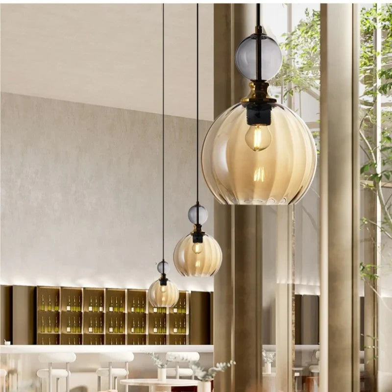Danish Colorful Glass Pendant Light – Modern Decorative Hanging Lamp