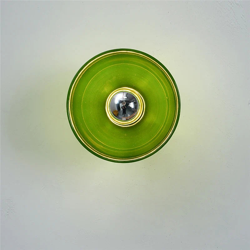 Nordic Rotundity Wall Lamps Retro Jade Bowl Decorative Wall Lights Modern Corridor Creative Kitchen Home Decor Lighting Fixtures