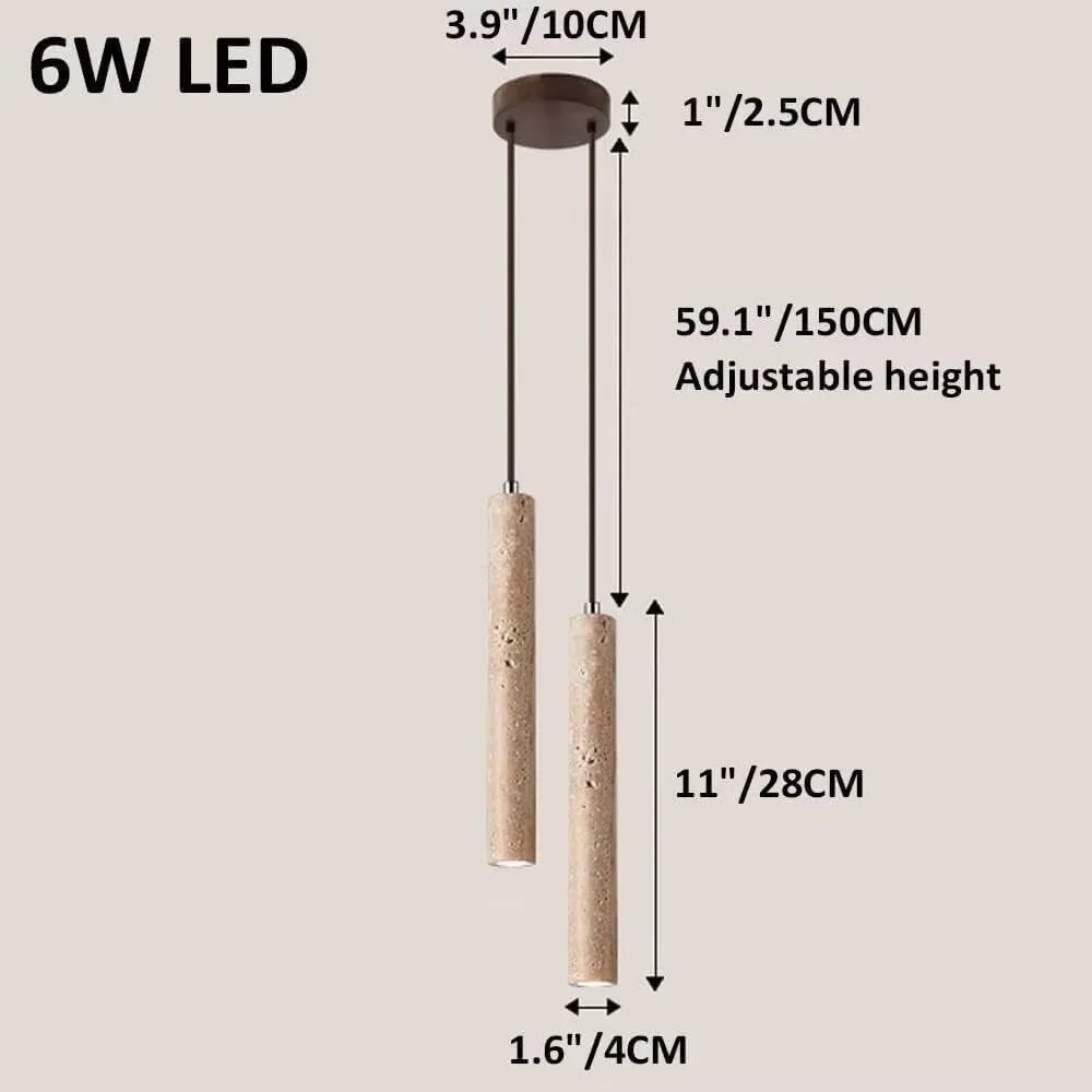 Modern Stone Pendant Light G9 LED – Minimalist Hanging Lamp for Bedroom, Dining & Study