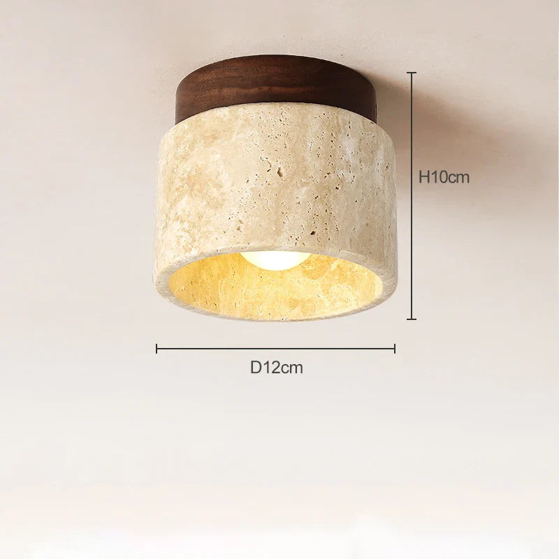 Wabi-sabi ceiling light retro yellow cave stone ancient cream wind into the hallway hallway balcony small lights