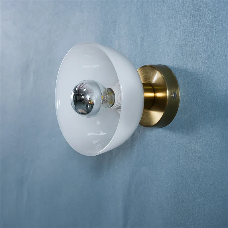 Nordic Rotundity Wall Lamps Retro Jade Bowl Decorative Wall Lights Modern Corridor Creative Kitchen Home Decor Lighting Fixtures