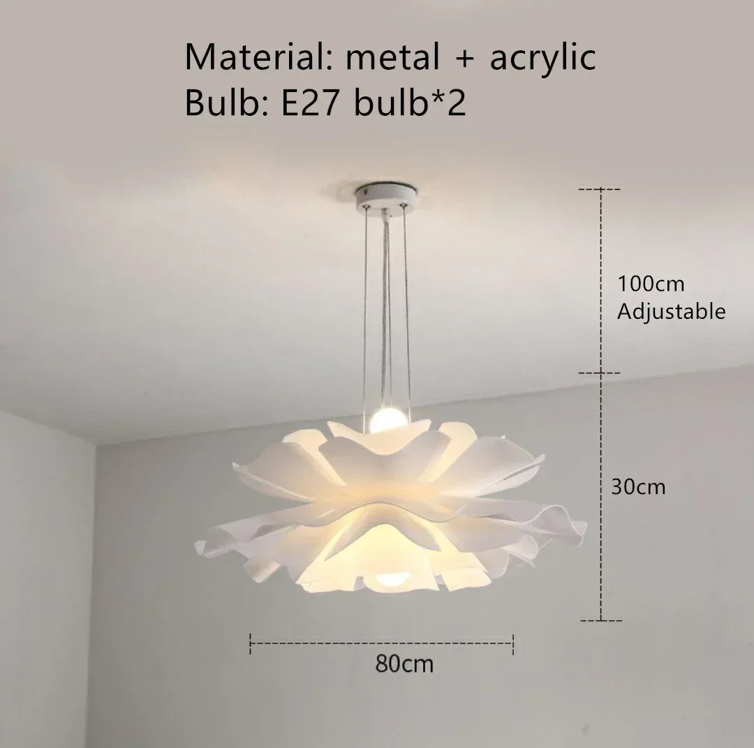 Creative Acrylic Flower designer Chandelier Living Room Restaurant Coffee Table Bar LED Pendant Lamps Indoor Lighting Decoration