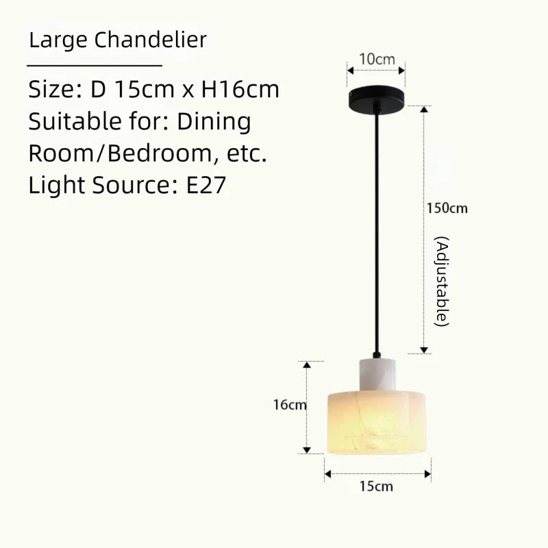 New Chinese-style Spanish natural marble hanging lights for entrance hall, balcony, dining room, bar counter, master bedroom, be