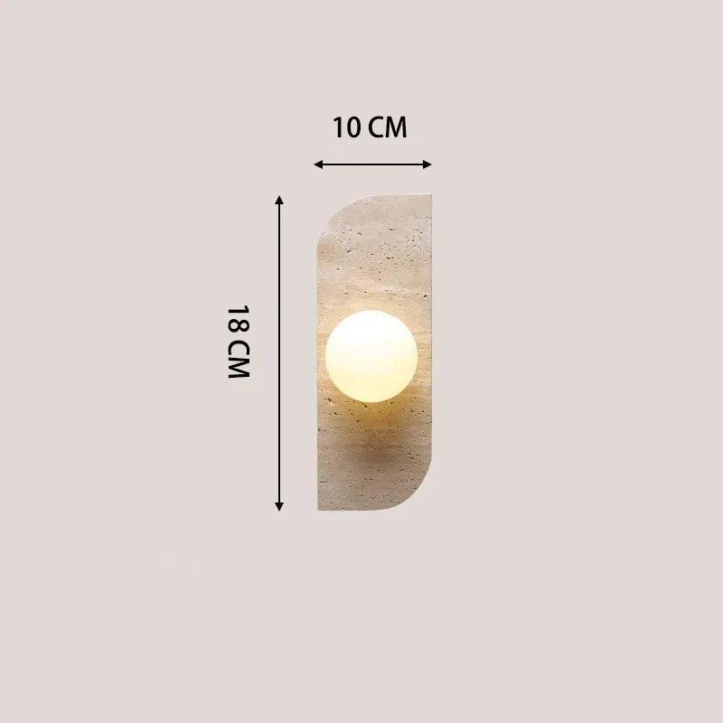 Retro yellow cave stone wall light wabi-Sabi Japanese style simple personality bedroom hallway background wall decorative lights