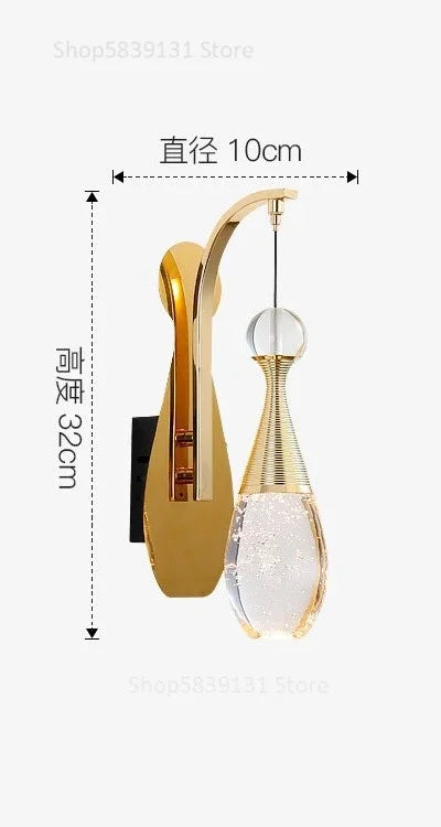 Nordic Modern Luxury Crystal Wall Lamps Living Room Wall Decor Jellyfish Wall Lights Corridor Aisles Wall Sconce Light Fixtures