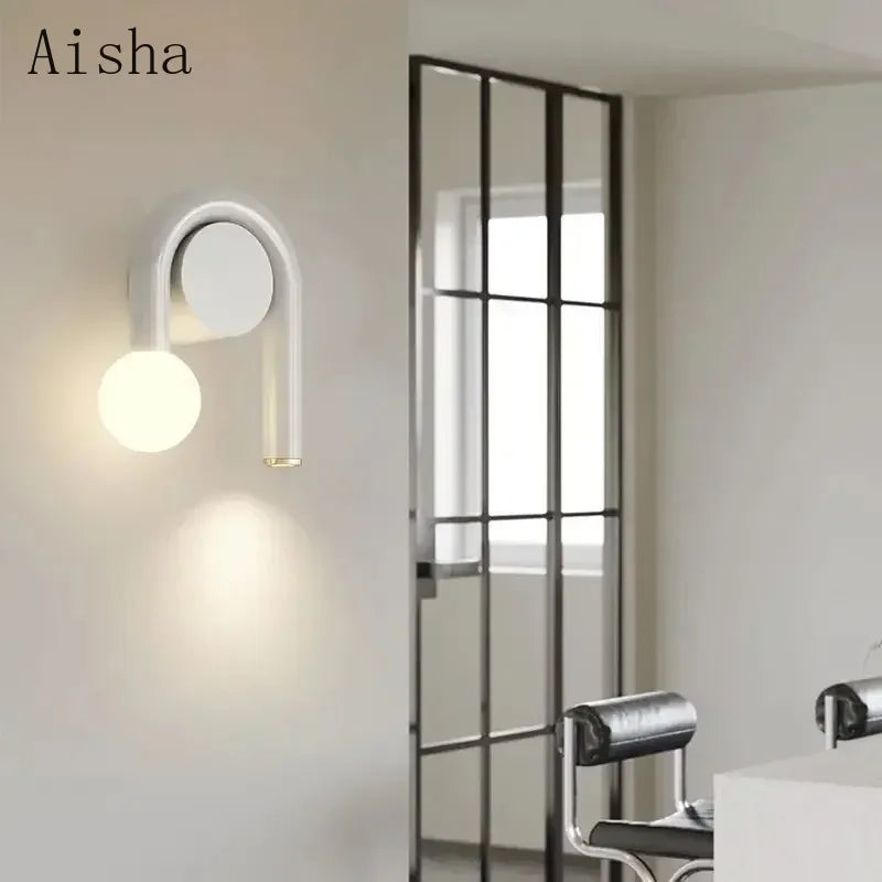 Minimalist U Shape Wall Lamp Nordic Sconce Lights for Bedroom Living Dining Study Room Simple Home Decorative Fixtures